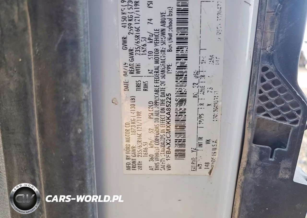 2019 Ford Transit T-350 VIN:1FBAX2CMXKKA85225 - 13
