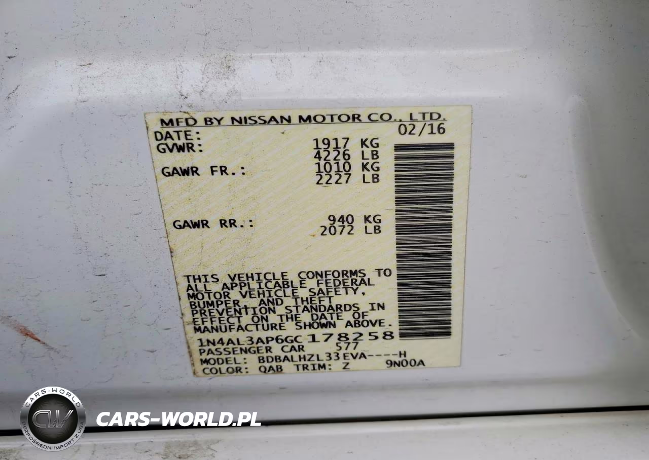 2016 Nissan Altima 2.5 Sr VIN:1N4AL3AP6GC178258 - 12