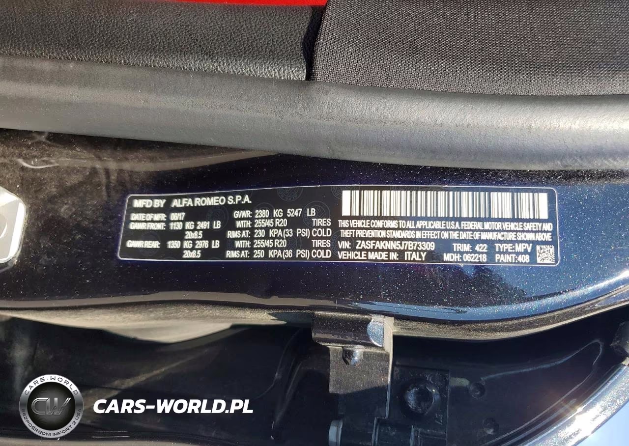 2018 Alfa Romeo Stelvio Ti Sport VIN:ZASFAKNN5J7B73309 - 13