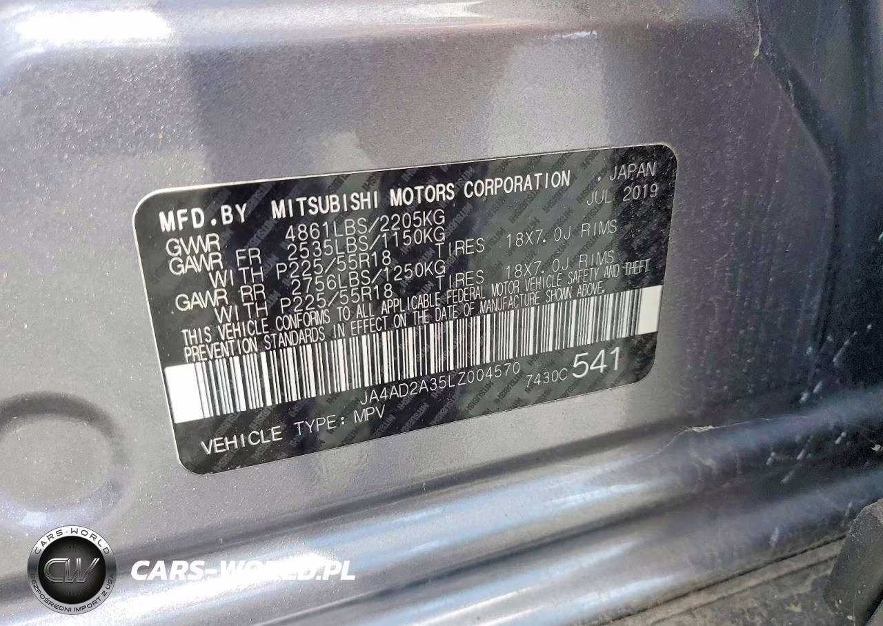 2020 Mitsubishi Outlander Es VIN:JA4AD2A35LZ004570 - 13