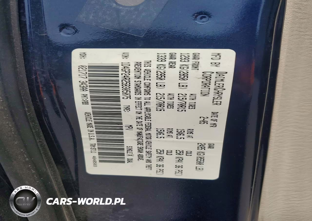 2005 Dodge Grand Caravan Se VIN:1D4GP24R25B305075 - 13