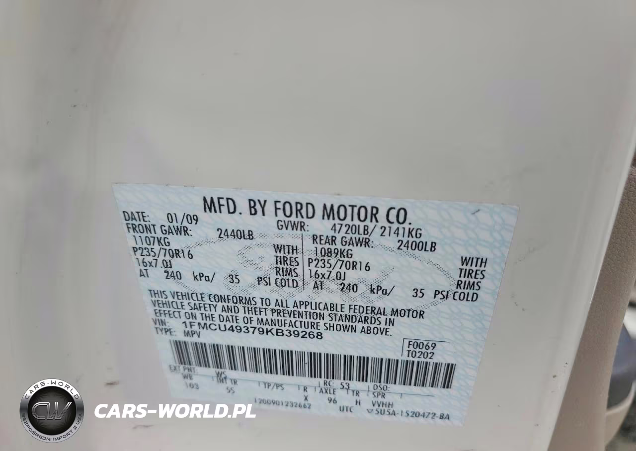 2009 Ford Escape Hybrid VIN:1FMCU49379KB39268 - 13