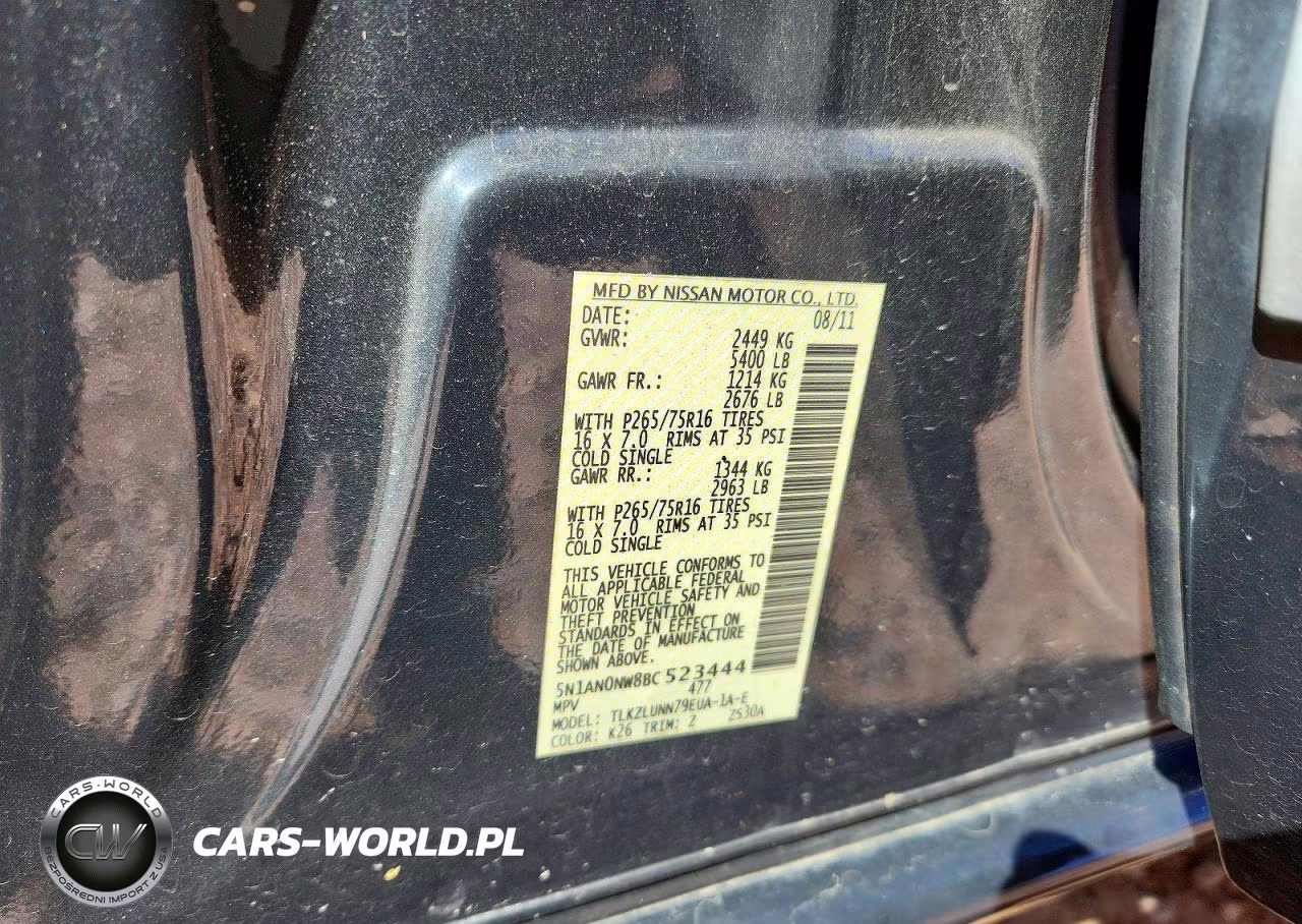 2011 Nissan Xterra X VIN:5N1AN0NW8BC523444 - 13