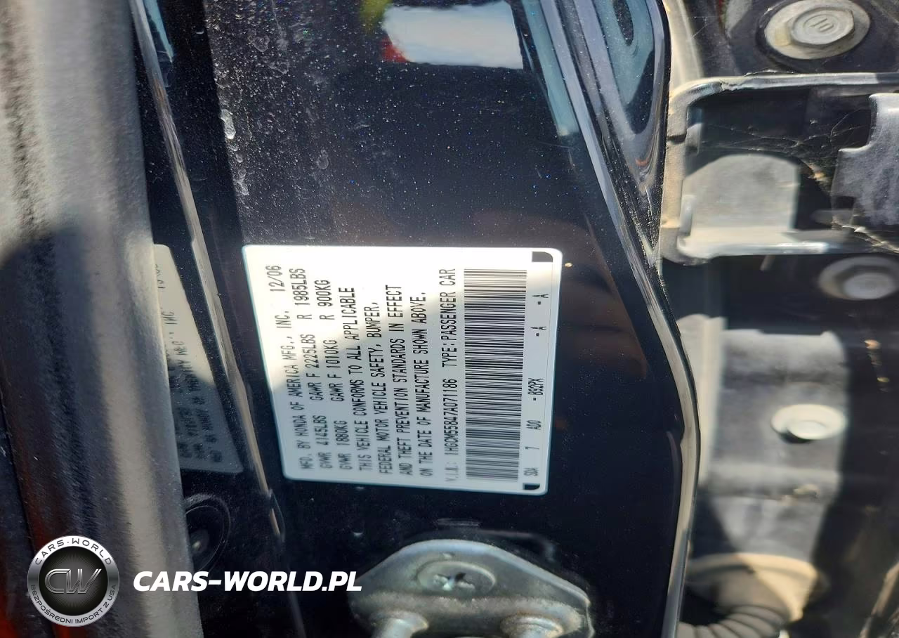 2007 Honda Accord Ex VIN:1HGCM55847A071186 - 12