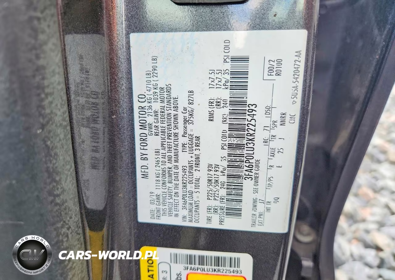 2019 Ford Fusion Se VIN:3FA6P0LU3KR225493 - 12
