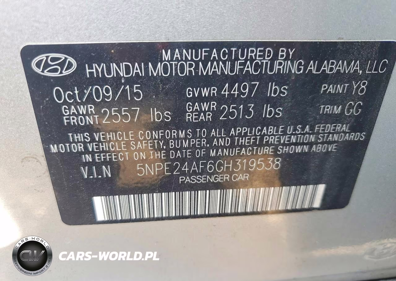 2016 Hyundai Sonata Se VIN:5NPE24AF6GH319538 - 12