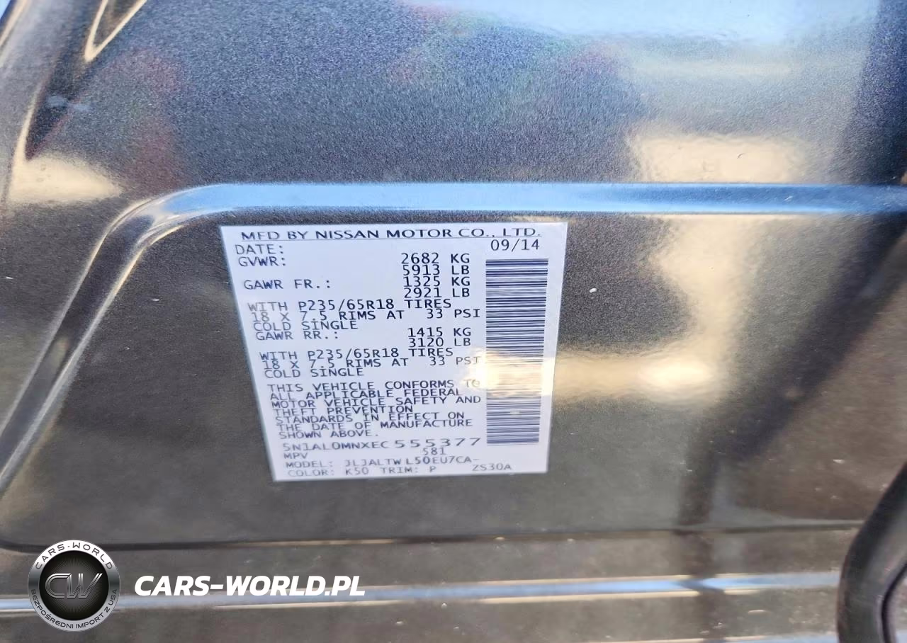 2014 Infiniti Qx60 Base VIN:5N1AL0MNXEC555377 - 13