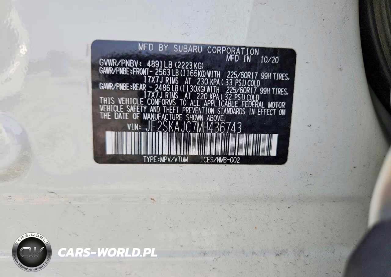 2021 Subaru Forester Premium VIN:JF2SKAJC7MH436743 - 13