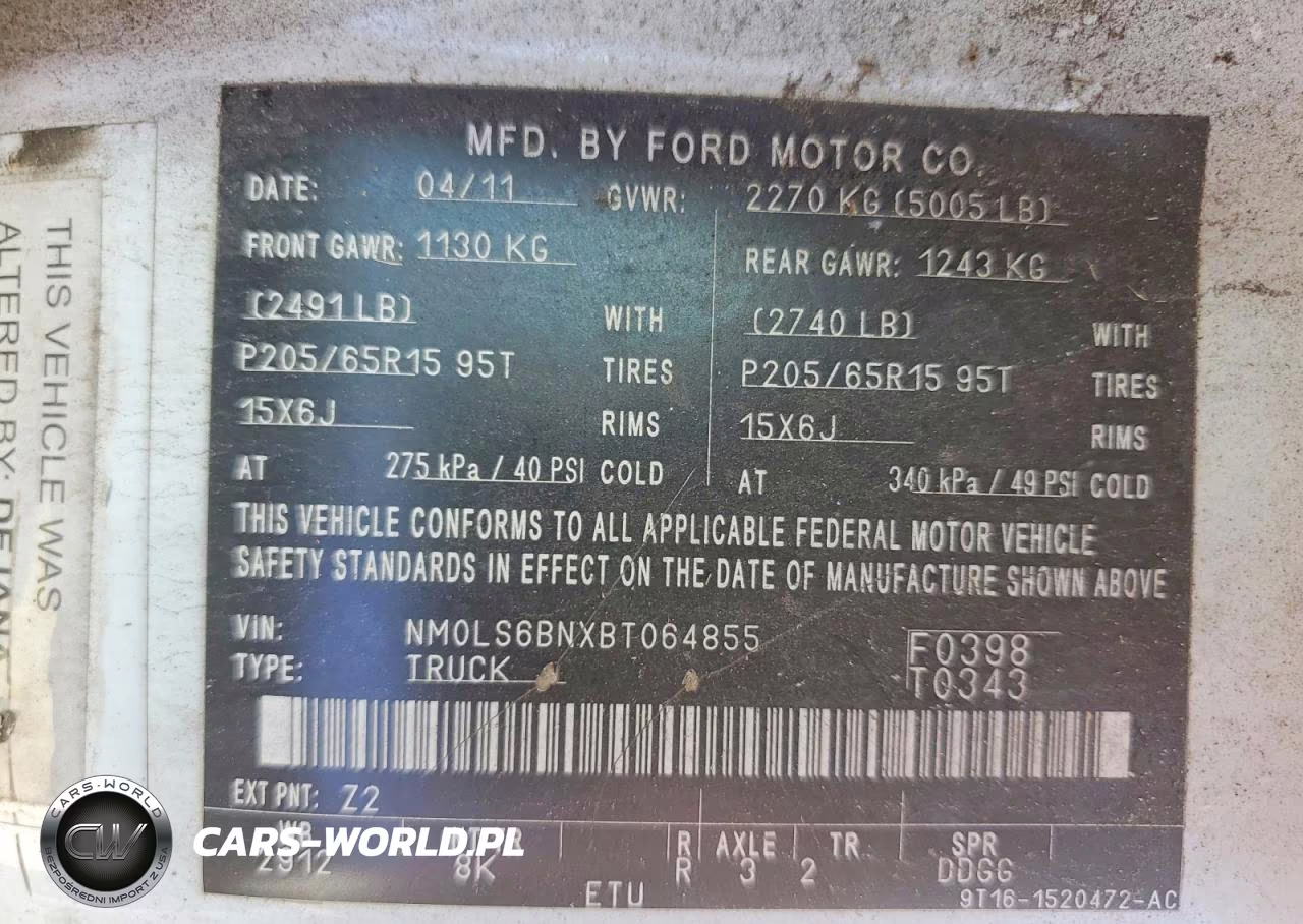 2011 Ford Transit Connect Xlt VIN:NM0LS6BNXBT064855 - 13