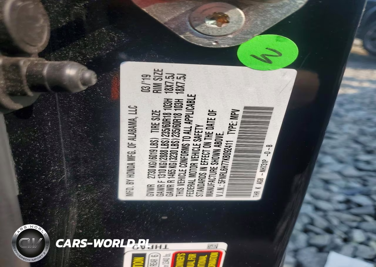 2019 Honda Odyssey Exl VIN:5FNRL6H77KB092411 - 13