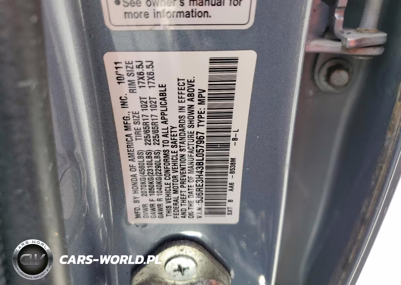 2011 Honda Cr-V Se VIN:5J6RE3H43BL057967 - 13