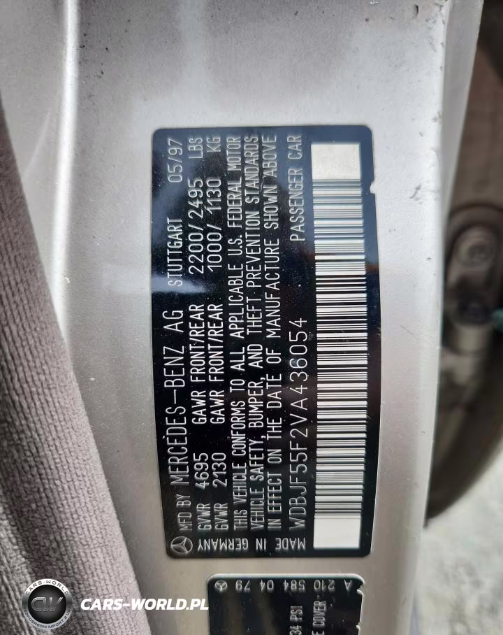 1997 Mercedes-Benz E 320 VIN:WDBJF55F2VA436054 - 12