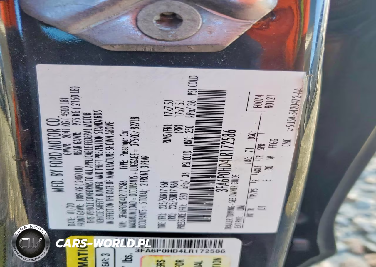 2020 Ford Fusion Se VIN:3FA6P0HD4LR172586 - 12