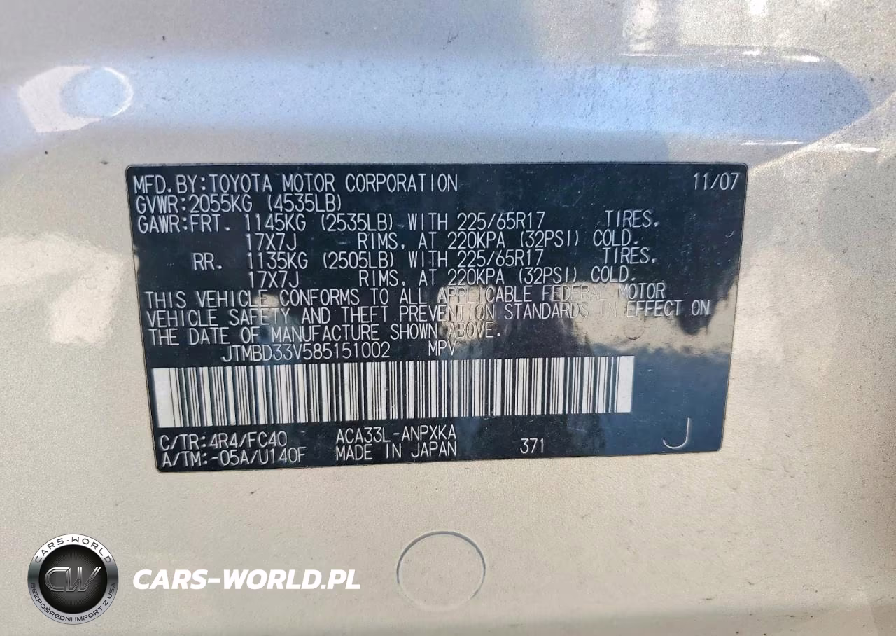 2008 Toyota Rav4 Base VIN:JTMBD33V585151002 - 13