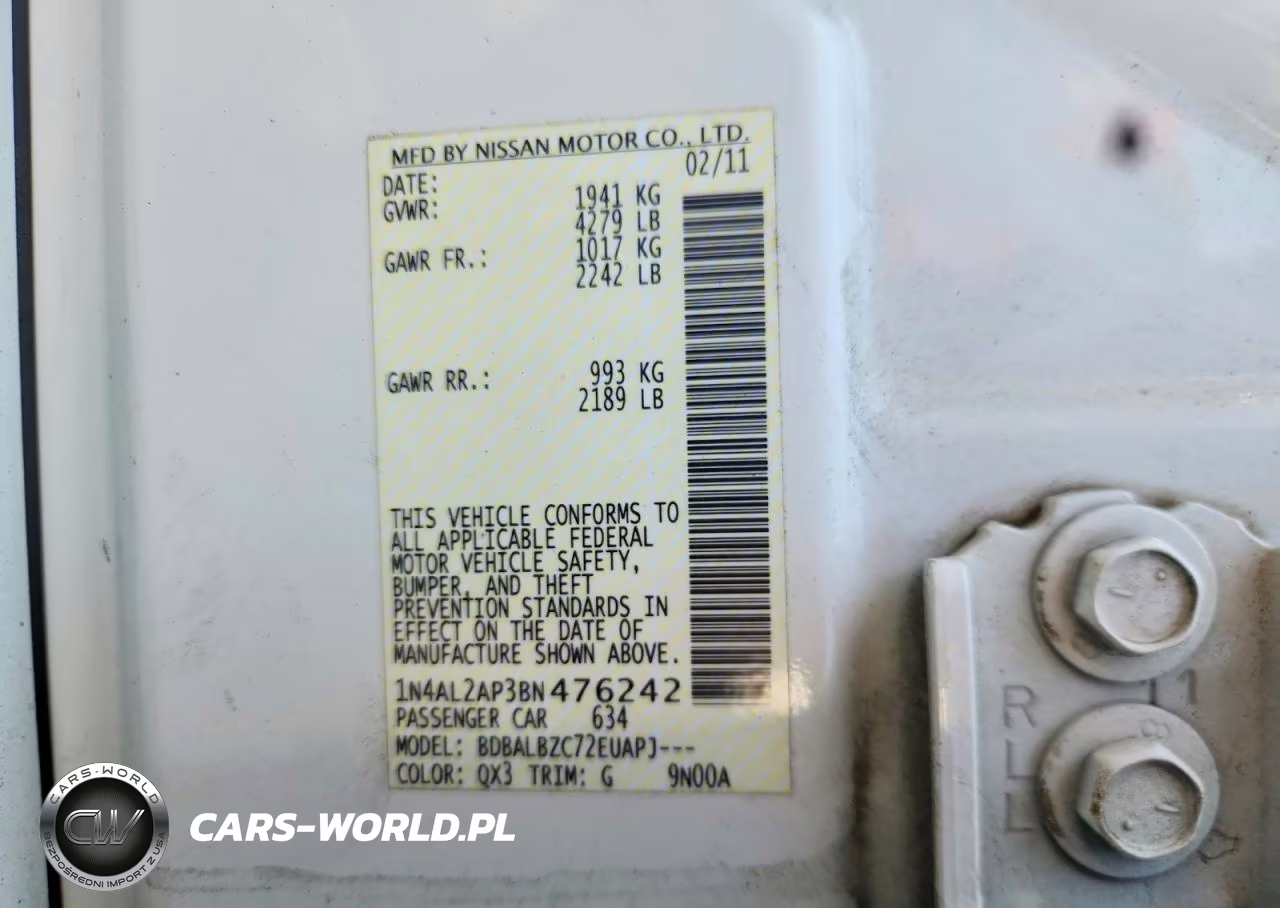 2011 Nissan Altima 2.5 VIN:1N4AL2AP3BN476242 - 12