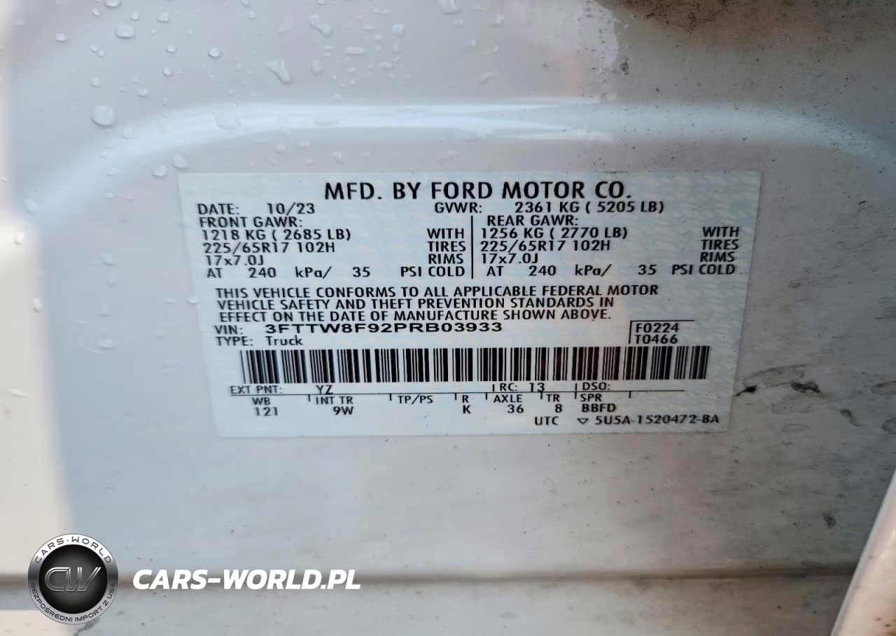 2023 Ford Maverick Xl VIN:3FTTW8F92PRB03933 - 12
