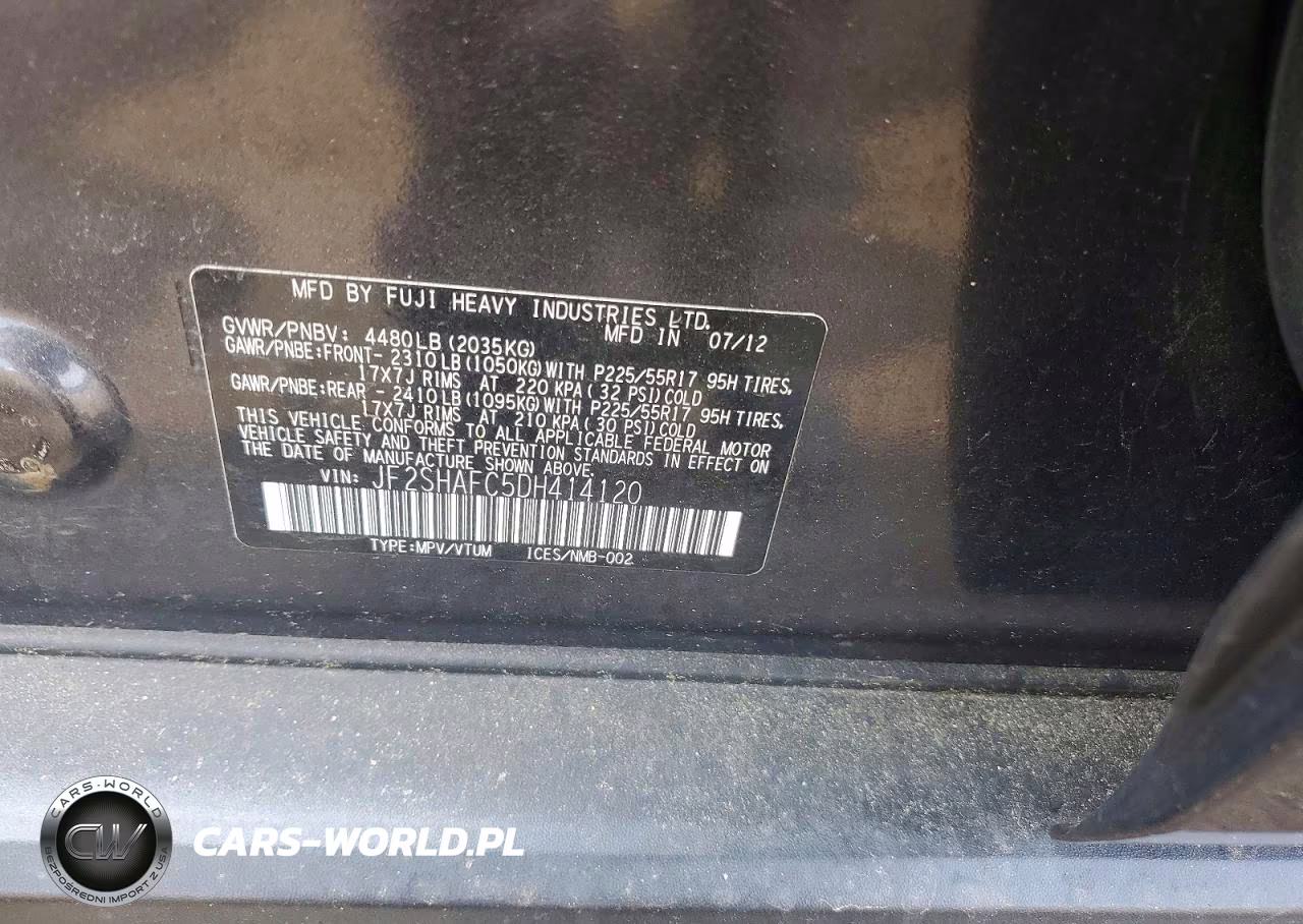2013 Subaru Forester VIN:JF2SHAFC5DH414120 - 12
