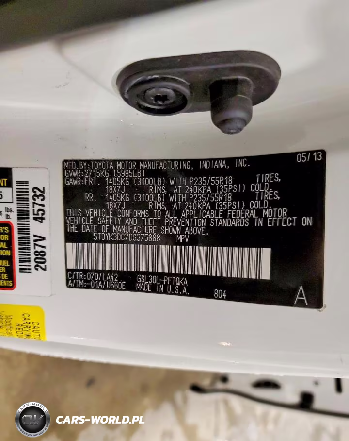 2013 Toyota Sienna Limited 7-Passenger VIN:5TDYK3DC7DS375888 - 13