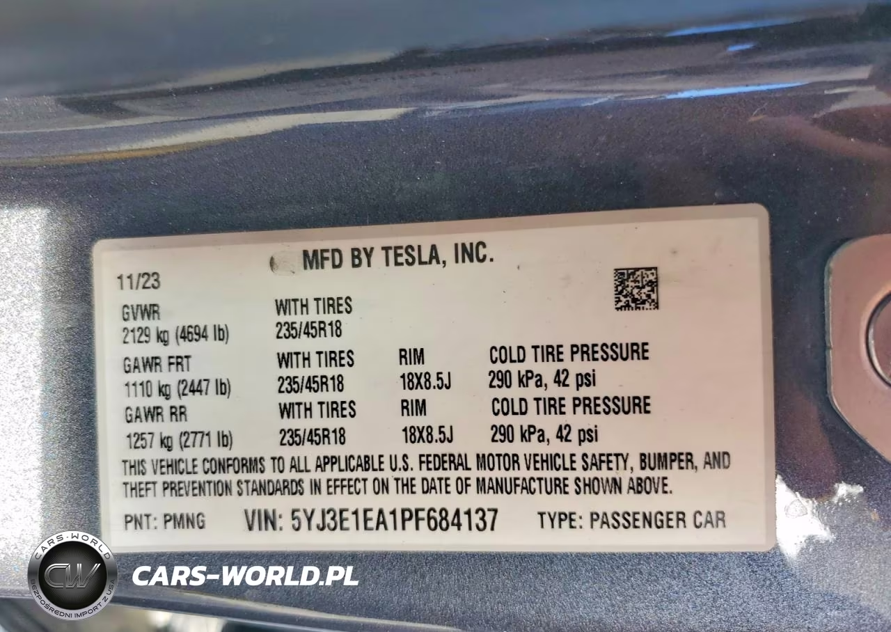 2023 Tesla Model 3 VIN:5YJ3E1EA1PF684137 - 12