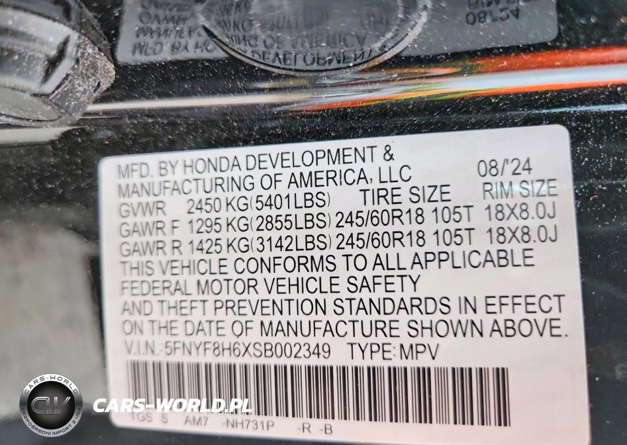 2025 Honda Passport Trail Sport VIN:5FNYF8H6XSB002349 - 13