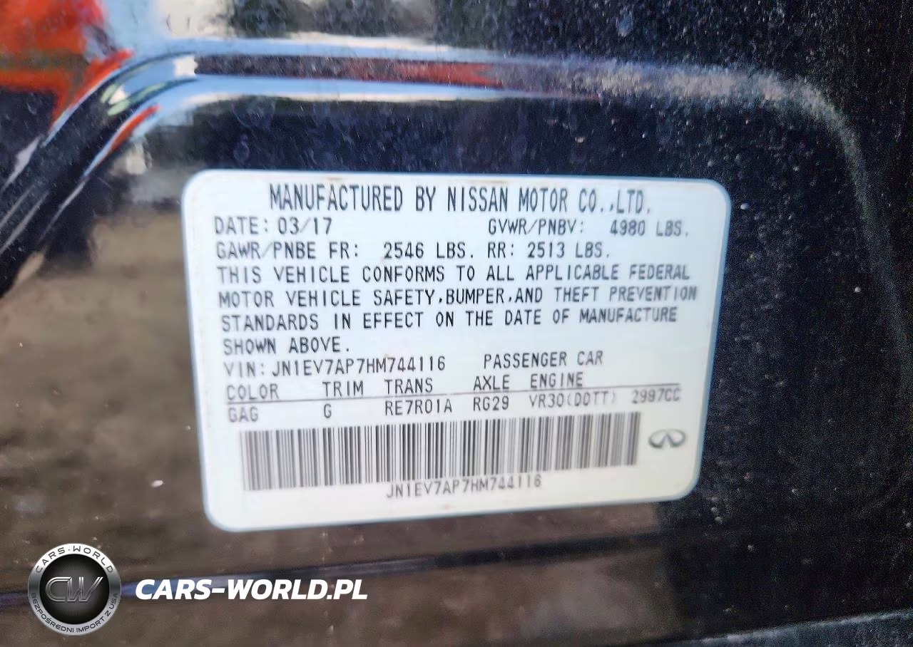 2017 Infiniti Q50 3.0T Premium VIN:JN1EV7AP7HM744116 - 12