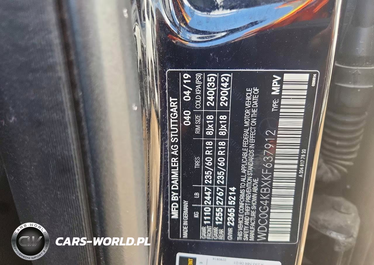 2019 Mercedes-Benz Glc 300 4Matic VIN:WDC0G4KBXKF637912 - 13