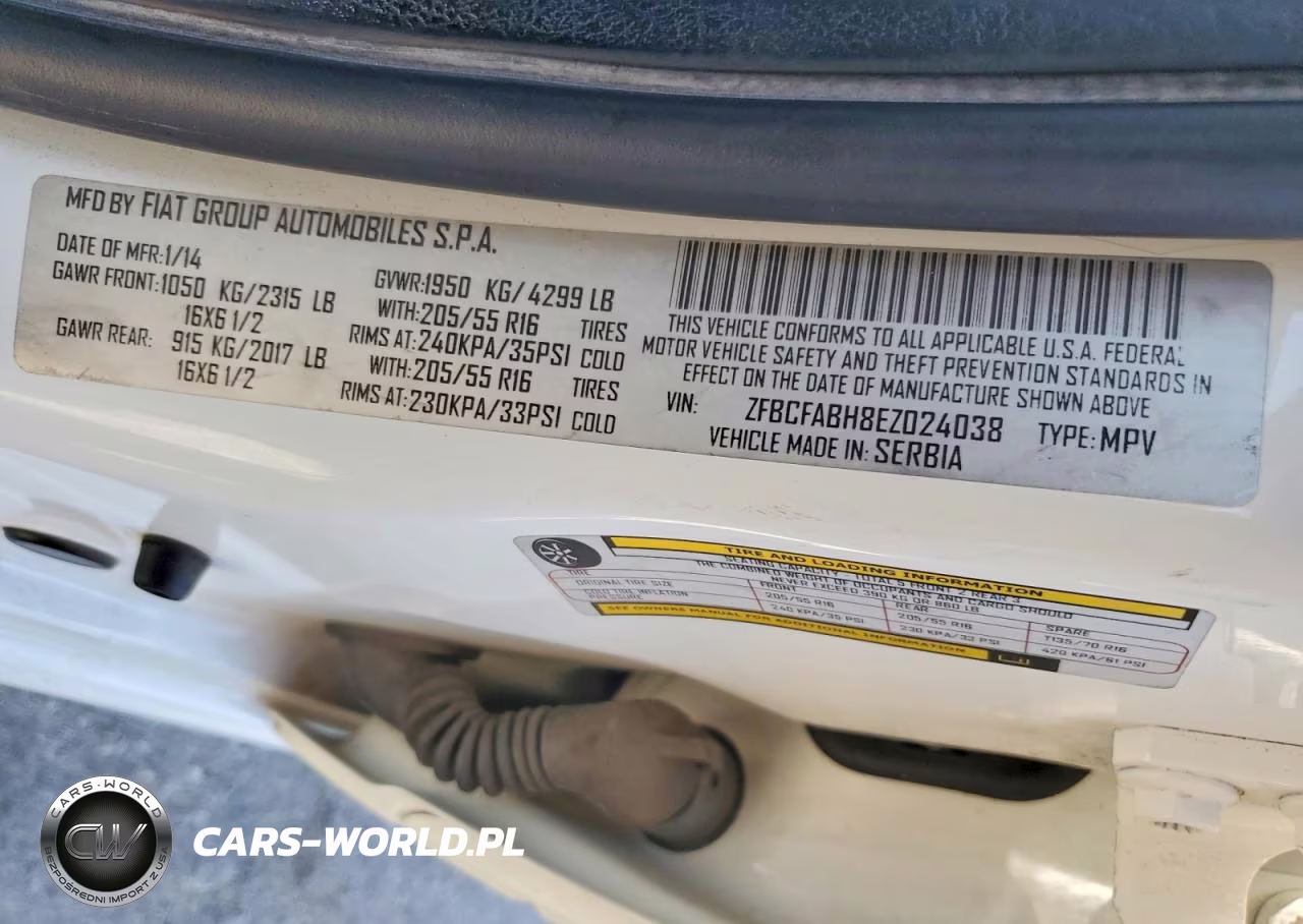 2014 Fiat 500L Easy VIN:ZFBCFABH8EZ024038 - 13