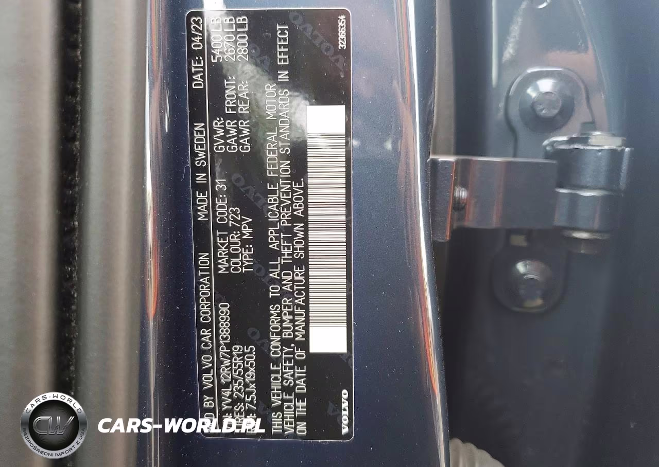 2023 Volvo Xc60 Plus VIN:YV4L12RW7P1388990 - 13