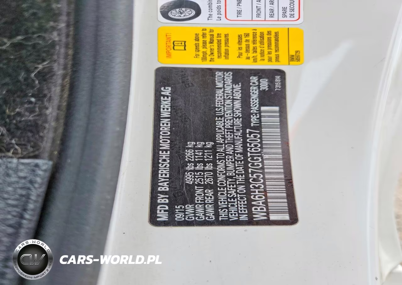 2016 BMW 640 Xi VIN:WBA6H3C57GGT65057 - 12