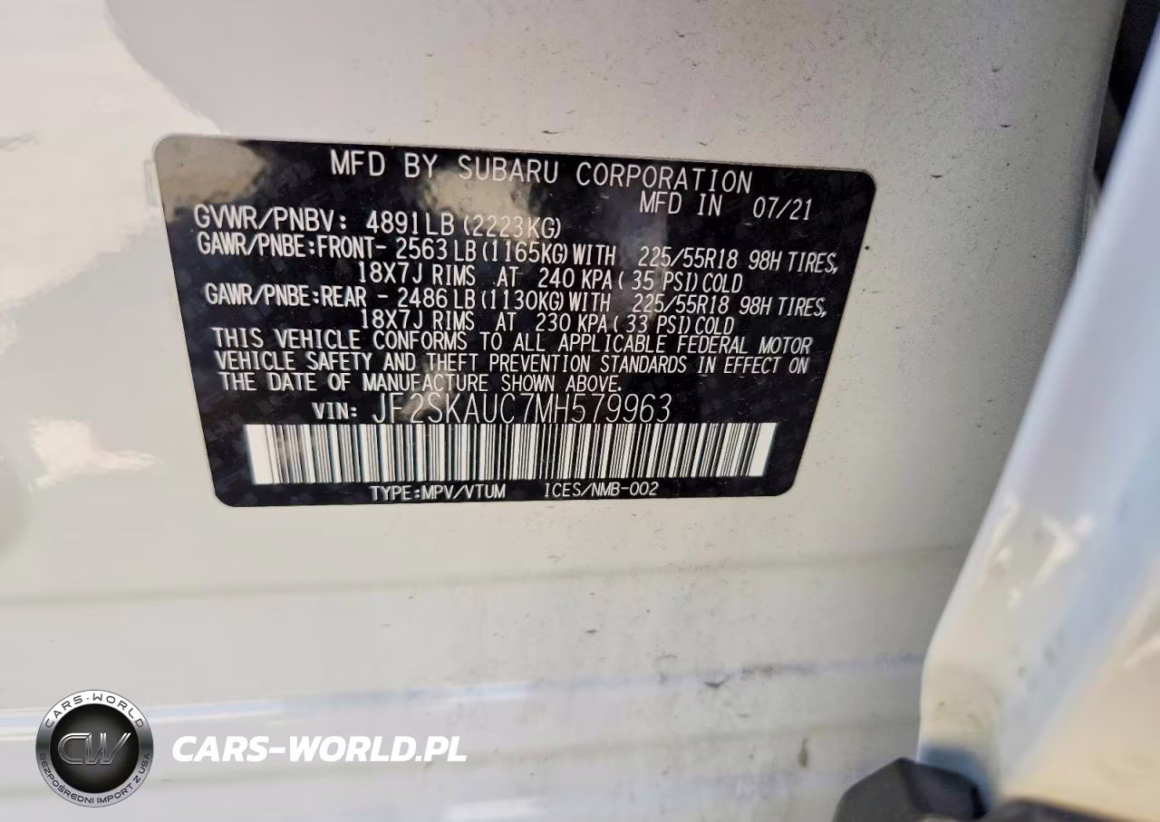 2021 Subaru Forester Limited VIN:JF2SKAUC7MH579963 - 13
