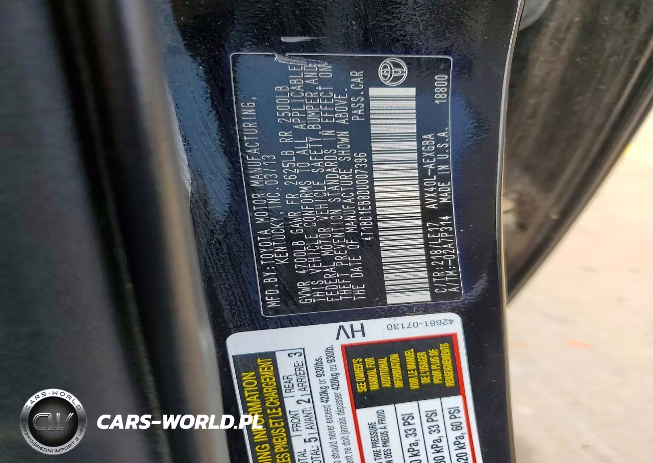 2013 Toyota Avalon Hybrid Xle Touring VIN:4T1BD1EB8DU007396 - 12