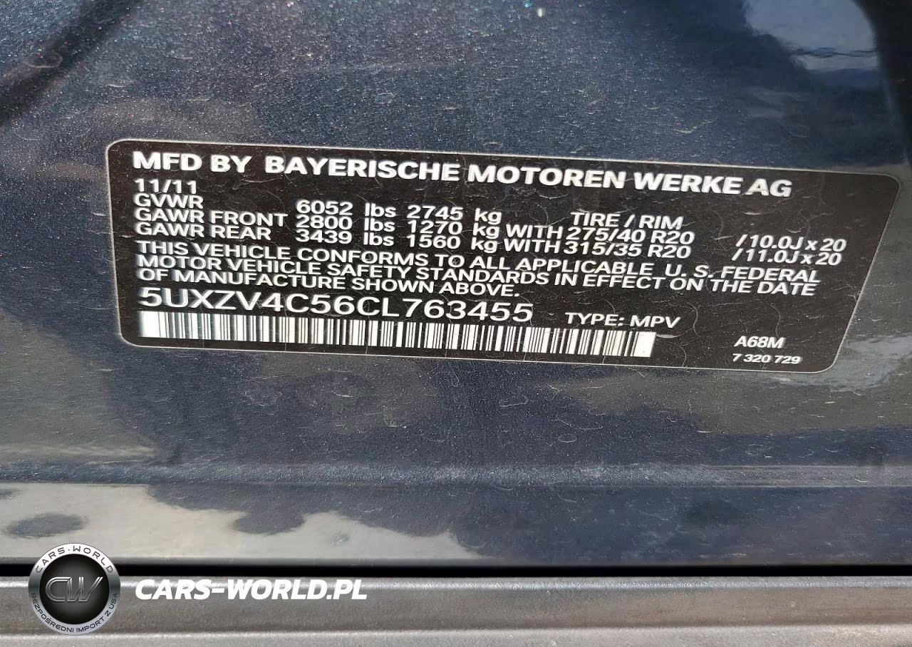 2012 BMW X5 xDrive35I VIN:5UXZV4C56CL763455 - 13