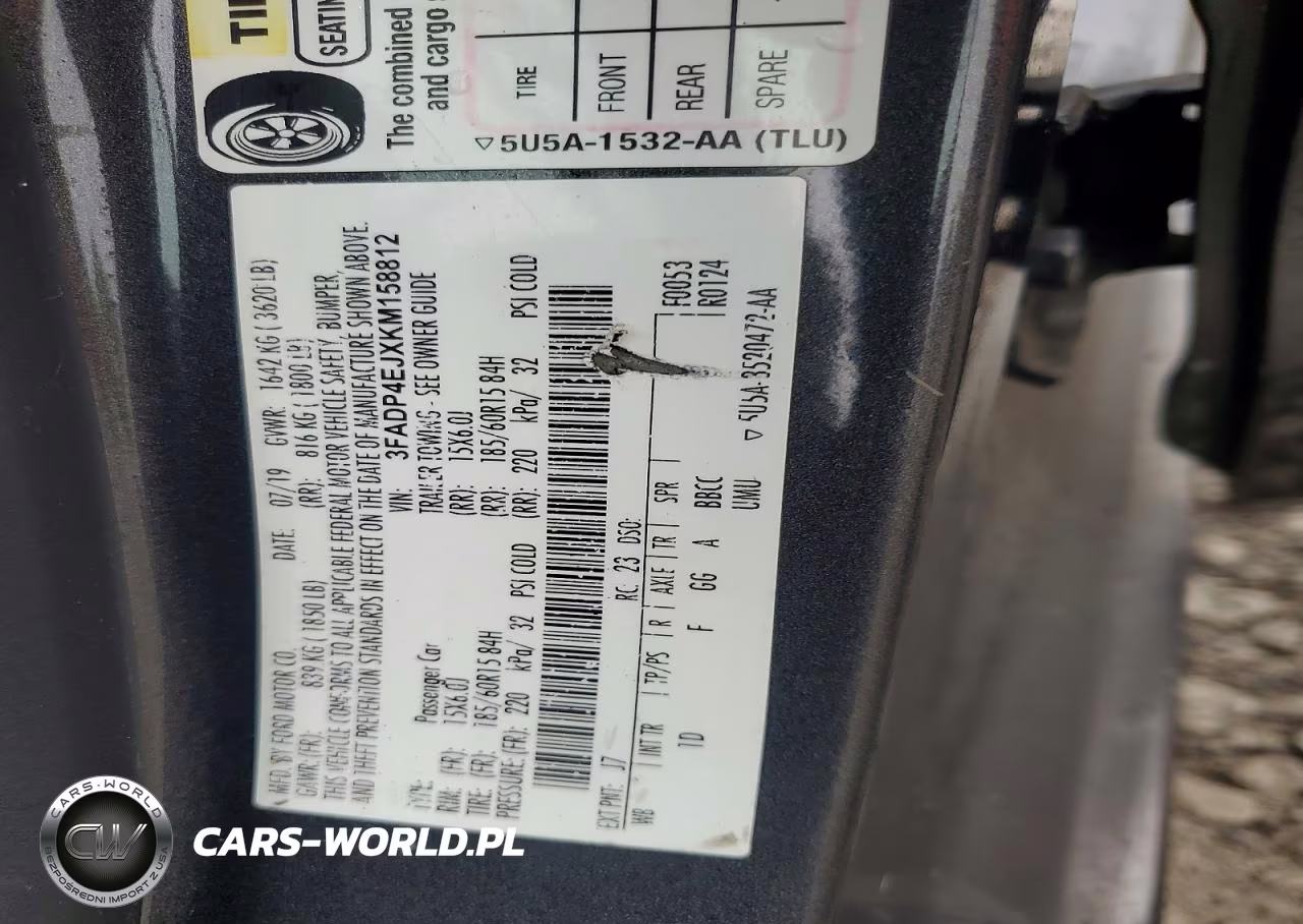 2019 Ford Fiesta Se VIN:3FADP4EJXKM158812 - 12