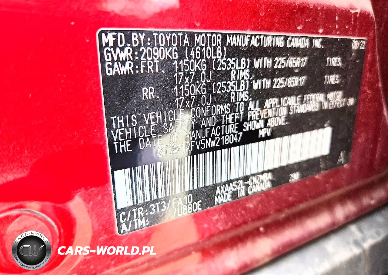 2022 Toyota Rav4 Xle VIN:2T3W1RFV5NW218047 - 13