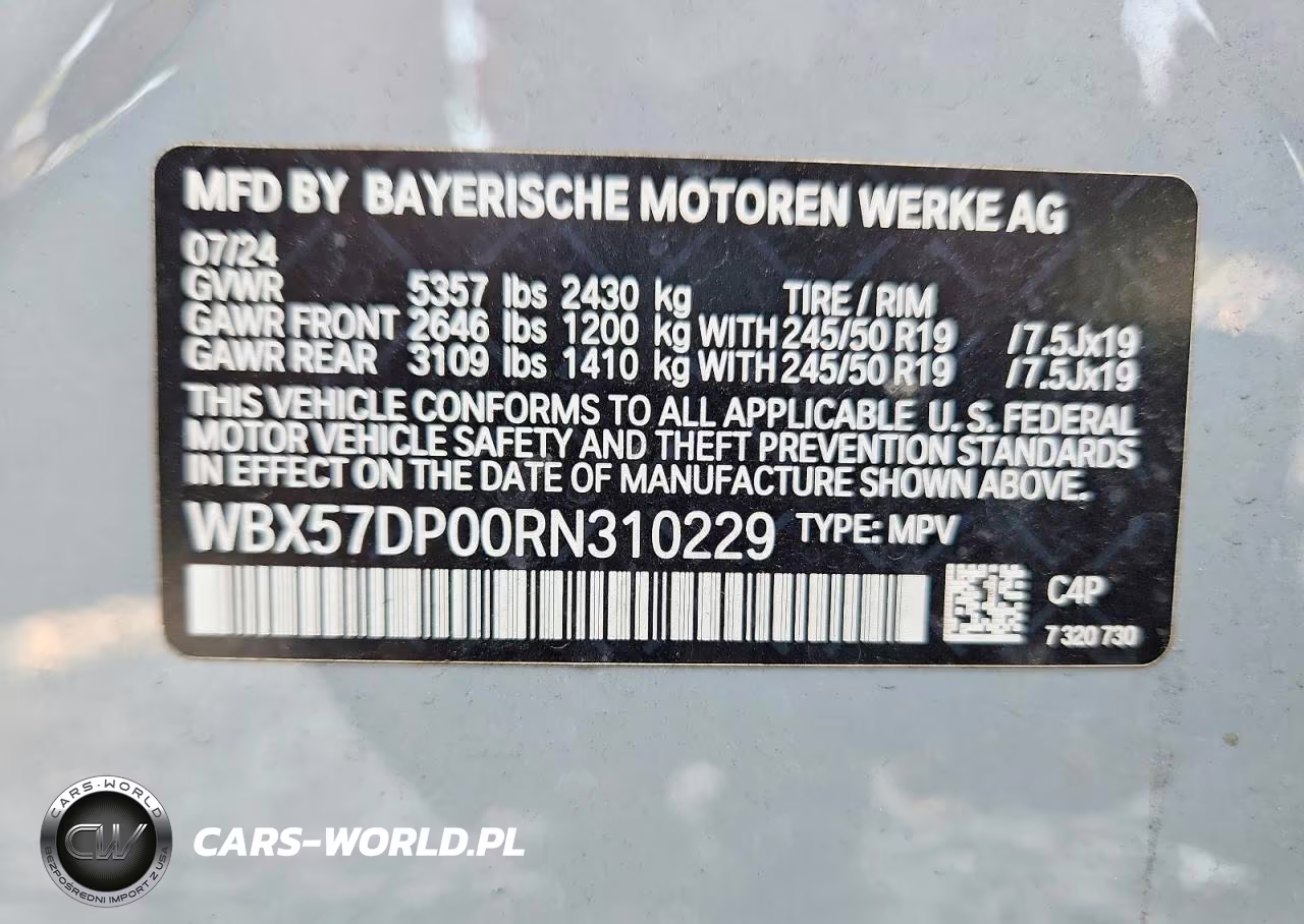 2024 BMW X3 xDrive30I VIN:WBX57DP00RN310229 - 13