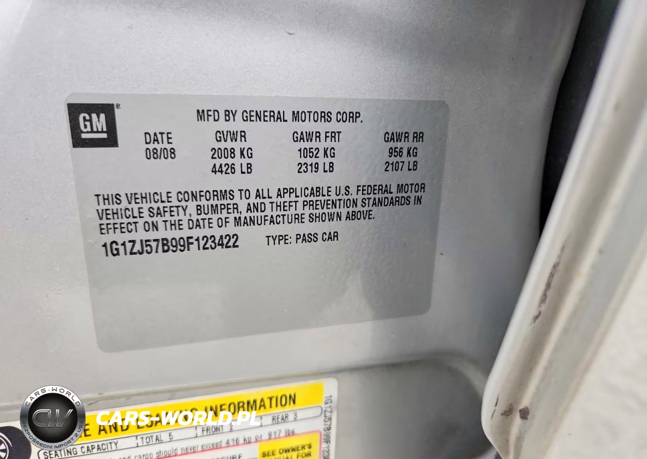 2009 Chevrolet Malibu 2Lt VIN:1G1ZJ57B99F123422 - 12