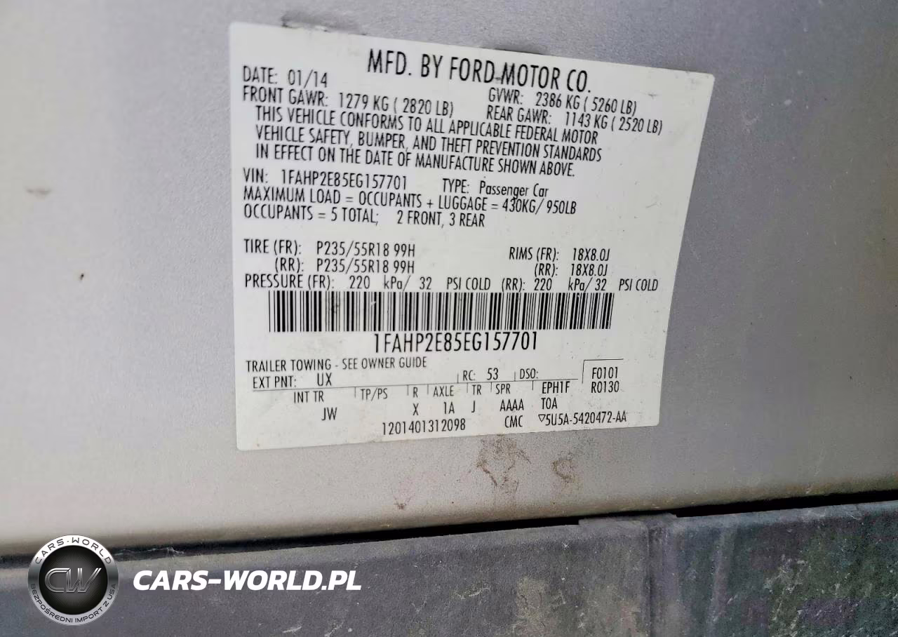 2014 Ford Taurus Sel VIN:1FAHP2E85EG157701 - 12