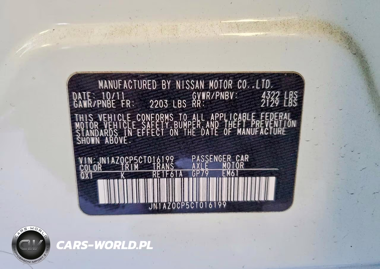 2012 Nissan Leaf Sv VIN:JN1AZ0CP5CT016199 - 12