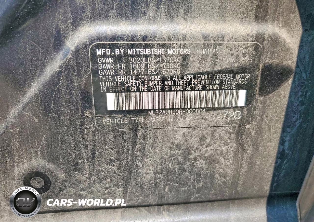 2024 Mitsubishi Mirage Es VIN:ML32AUHJ0RH000804 - 12