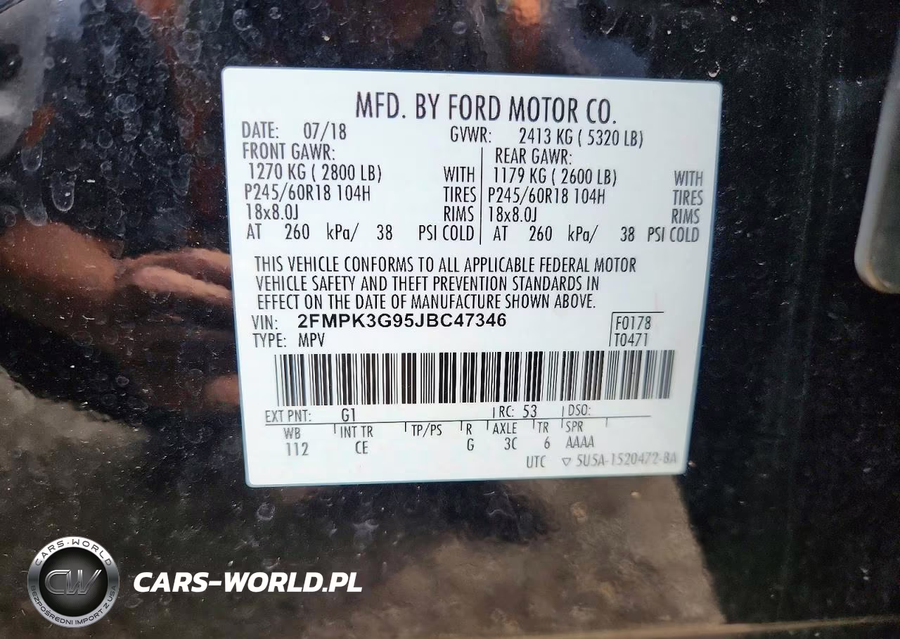 2018 Ford Edge Se VIN:2FMPK3G95JBC47346 - 12
