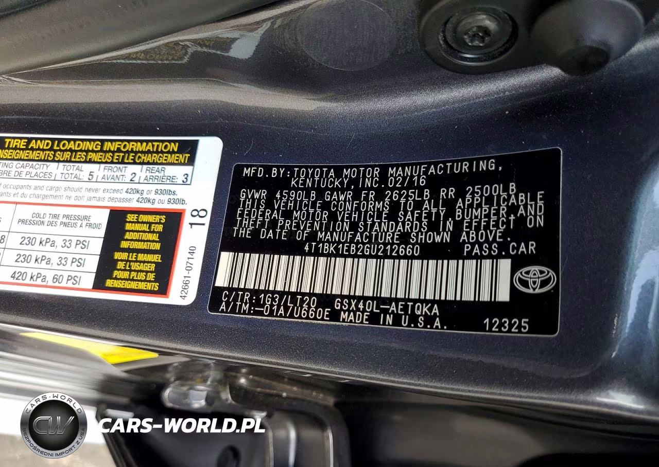 2016 Toyota Avalon Touring VIN:4T1BK1EB2GU212660 - 12