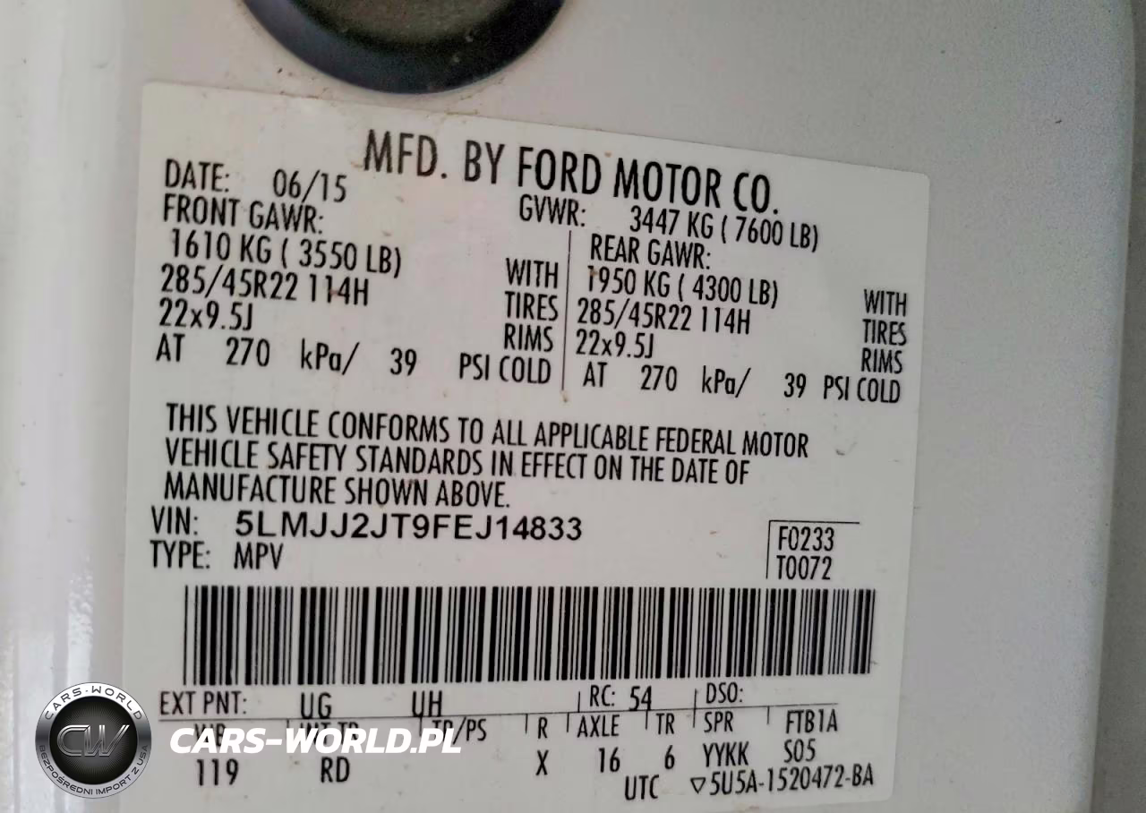 2015 Lincoln Navigator VIN:5LMJJ2JT9FEJ14833 - 13