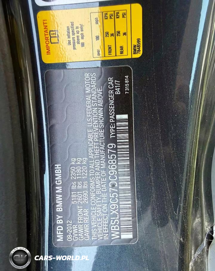 2013 BMW M6 VIN:WBSLX9C57DC968579 - 10