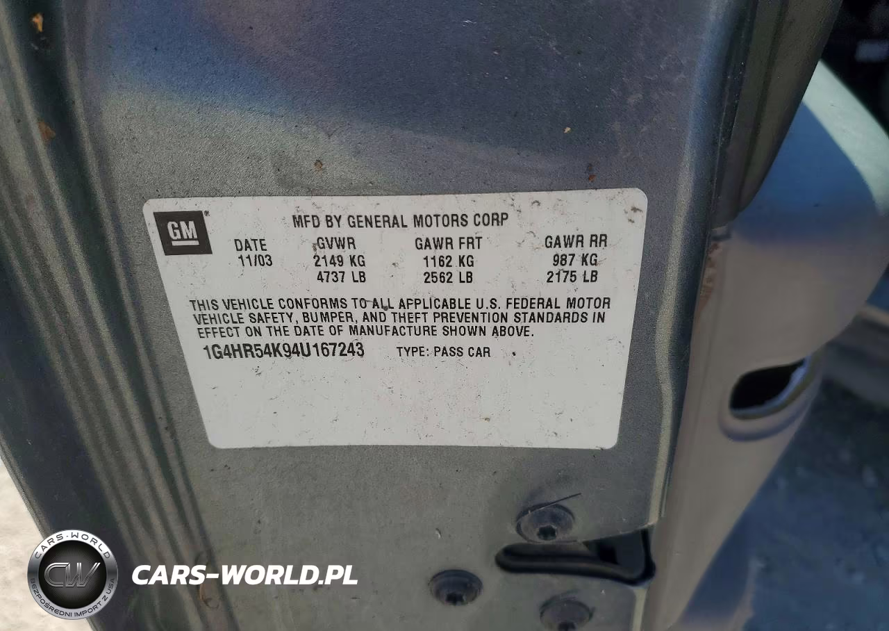 2004 Buick Lesabre Limited VIN:1G4HR54K94U167243 - 12