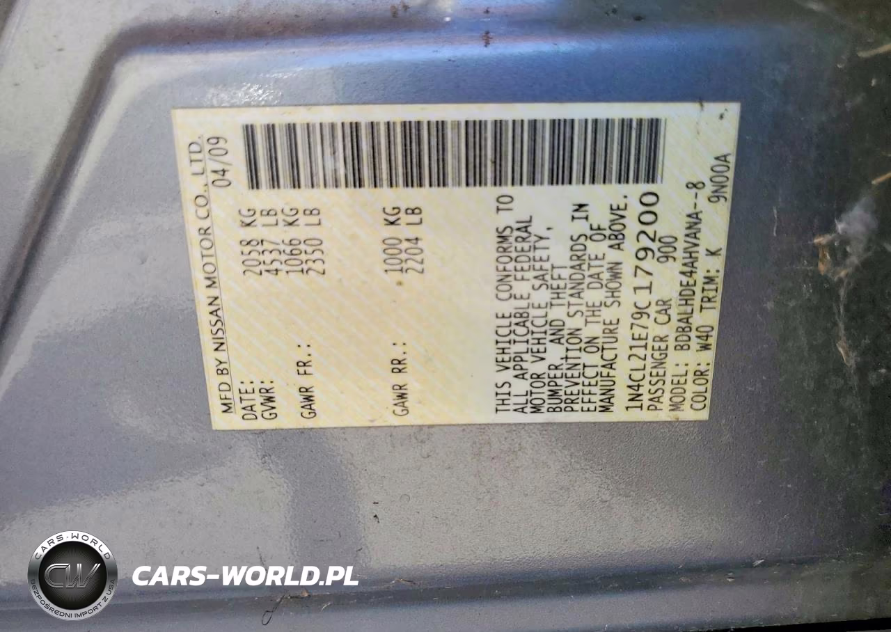 2009 Nissan Altima Hybrid VIN:1N4CL21E79C179200 - 12