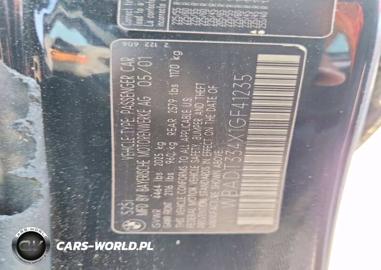 2001 BMW 525 I VIN:WBADT334X1GF41235 - 12