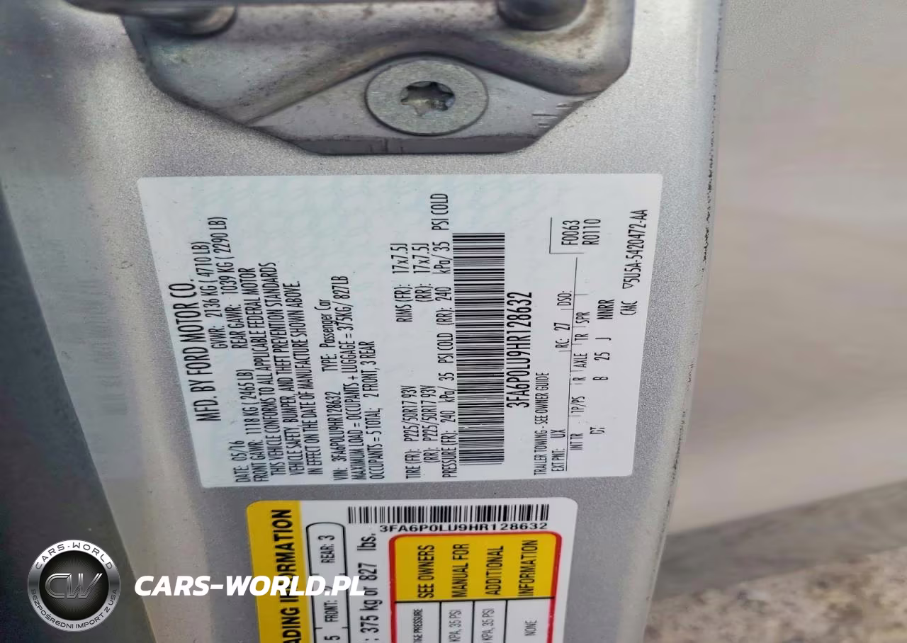 2017 Ford Fusion Se Hybrid VIN:3FA6P0LU9HR128632 - 13