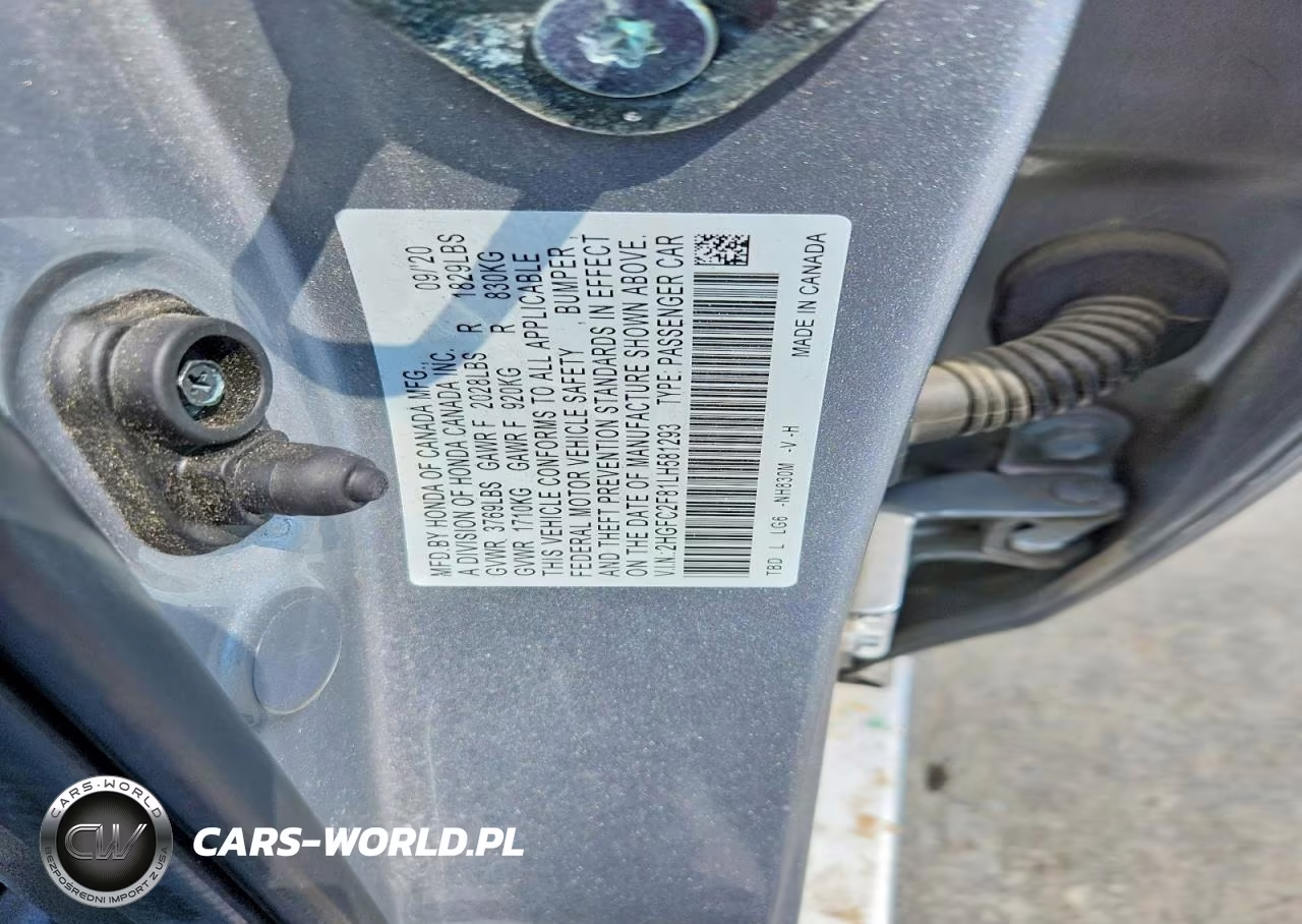2020 Honda Civic Sport VIN:2HGFC2F81LH581293 - 12