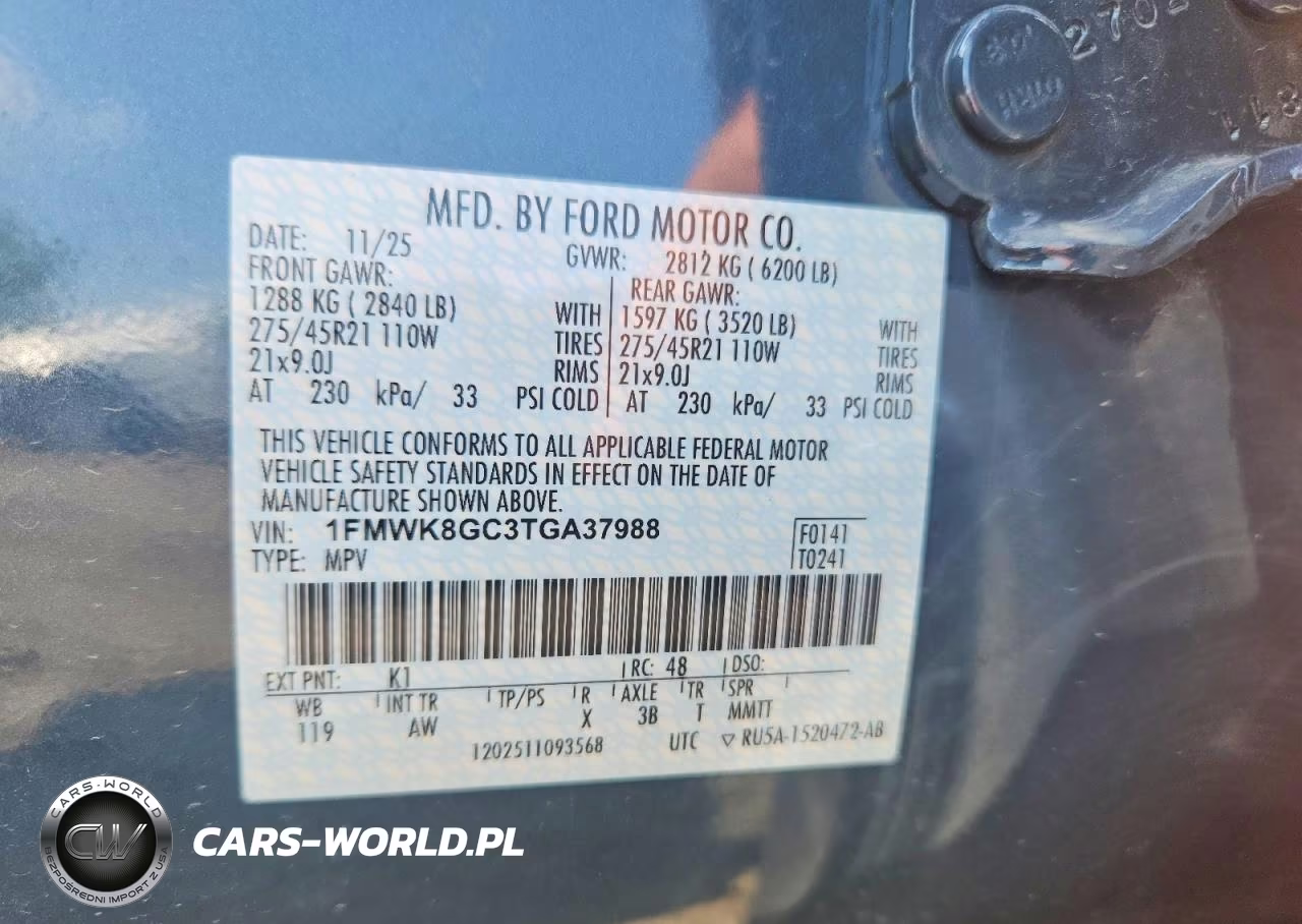 2026 Ford Explorer St VIN:1FMWK8GC3TGA37988 - 13