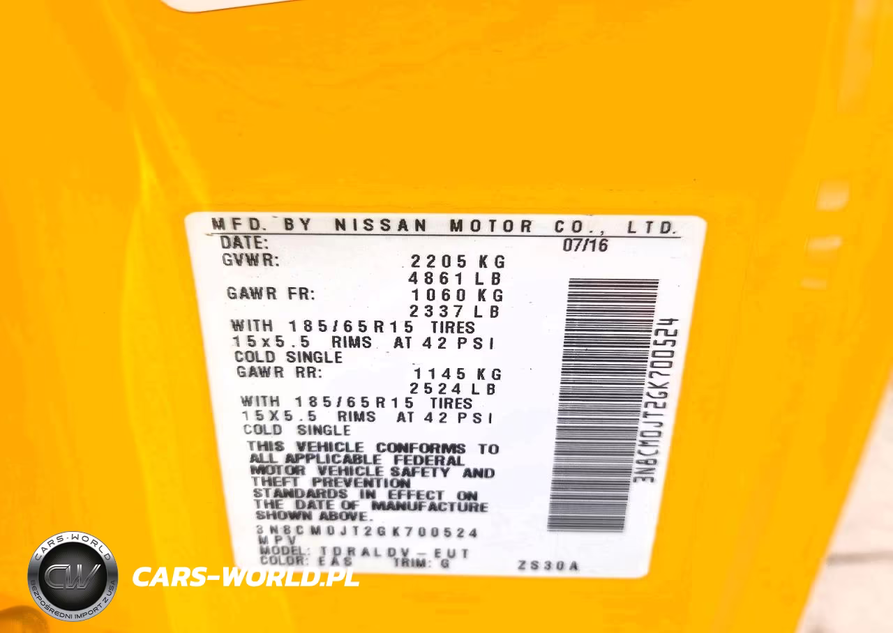 2016 Nissan Nv200 Taxi VIN:3N8CM0JT2GK700524 - 15